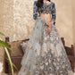 Art Silk Bollywood Lehenga in Black and Grey with Embroidered work-1757303