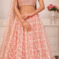 Net Wedding Lehenga in Pink and Majenta with Zari work-1770432