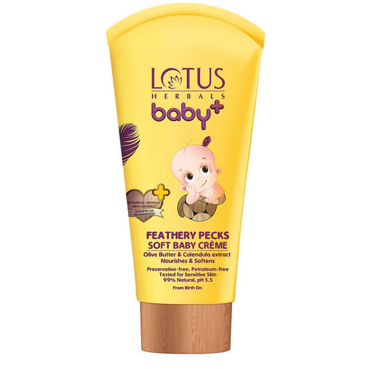 Lotus Herbals Baby+ Feathery Pecks Soft Baby Cr?me - 50gm
