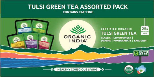 Organic India Tulsi Green Tea Assorted Tea Bags