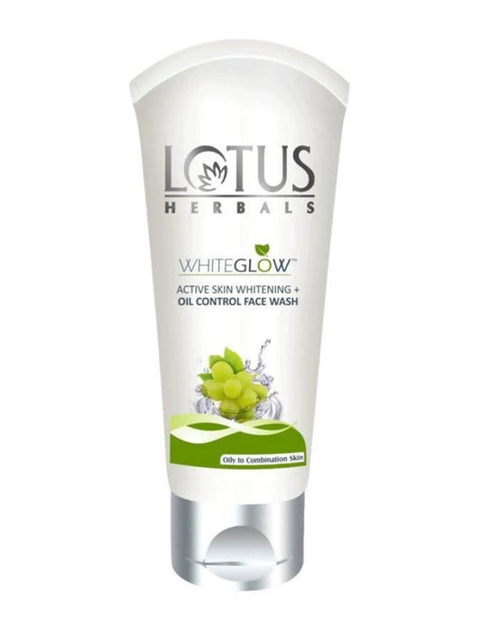 Lotus Herbals Whiteglow Active Skin Whitening + Oil Control Face Wash