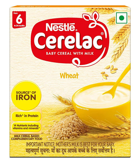 Nestle Cerelac Baby Cereal with Milk - Wheat, From 6-12 Months - Pack of 1 - 300 gm