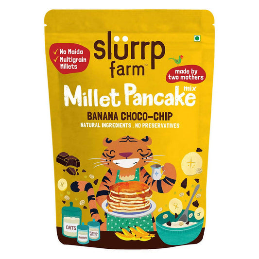 Slurrp Farm Banana Choco-Chip Millet Pancake Mix - 150 gm