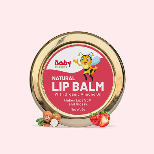 Babyorgano Natural Lip Balm - Strawberry Flavor - 6 gm