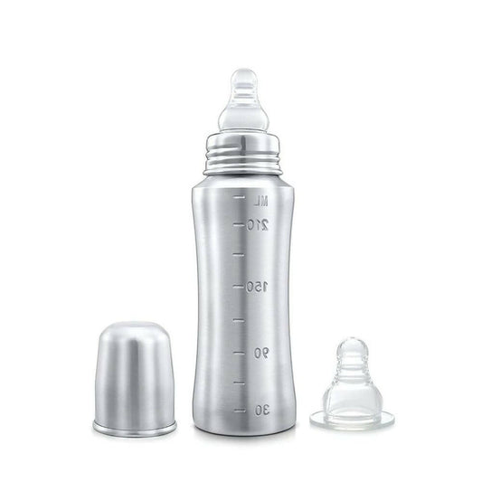 Speedex Stainless Steel Infant Baby Feeding Bottle - 240 ml