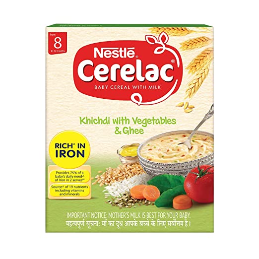Nestle Cerelac Baby Cereal With Milk - Khichdi With Vegetables & Ghee - 300 gm