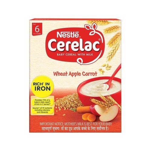 Nestle Cerelac Baby Cereal With Milk - Wheat Apple Carrot - 300 gm