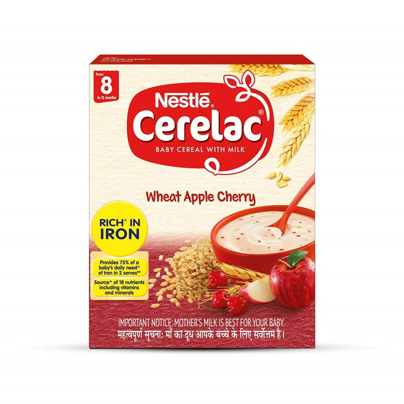 Nestle Cerelac Baby Cereal With Milk - Wheat Apple Cherry - 300 gm
