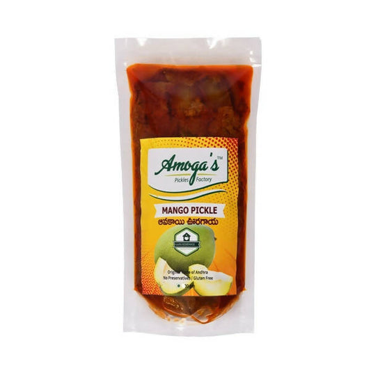 Amoga's Pickles Factory Andhra Authentic Mango Avakaya Pickle without Garlic - 250 gm