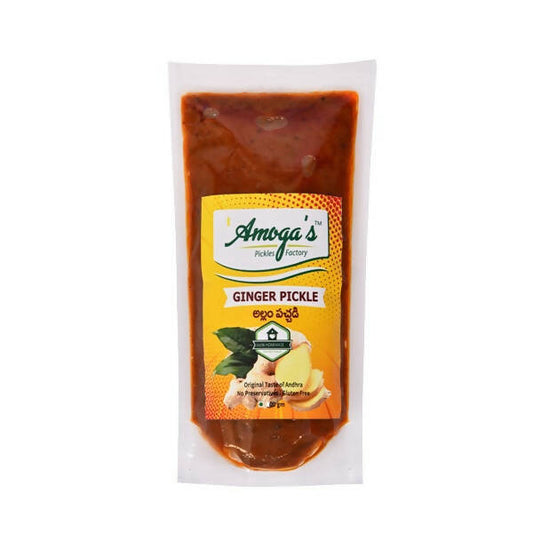 Amoga's Pickles Factory Ginger Pickle Andhra Style - 250 gm