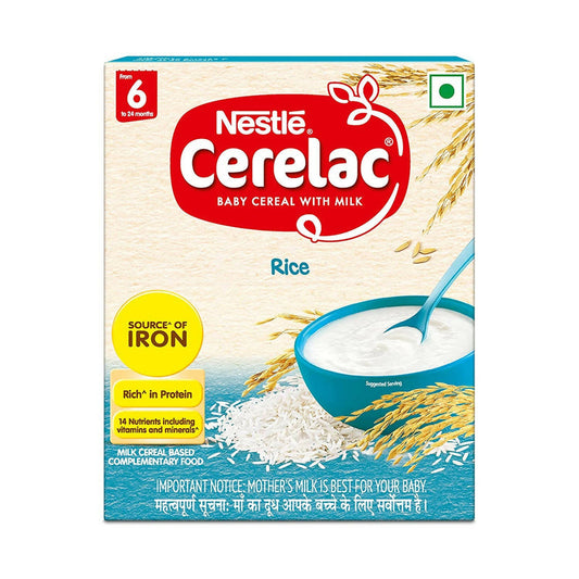 Nestle Cerelac Fortified Baby Cereal with Milk, Rice 6 to 24 months - 300 gm