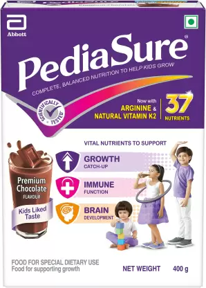 Pediasure Health and Nutrition Drink Powder for Kids Growth (Premium Chocolate) - 400 gm