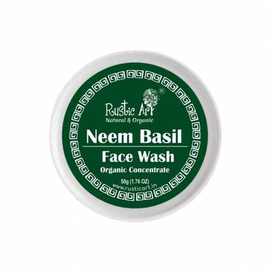 Rustic Art Neem Basil Face Wash Organic Concentrate
