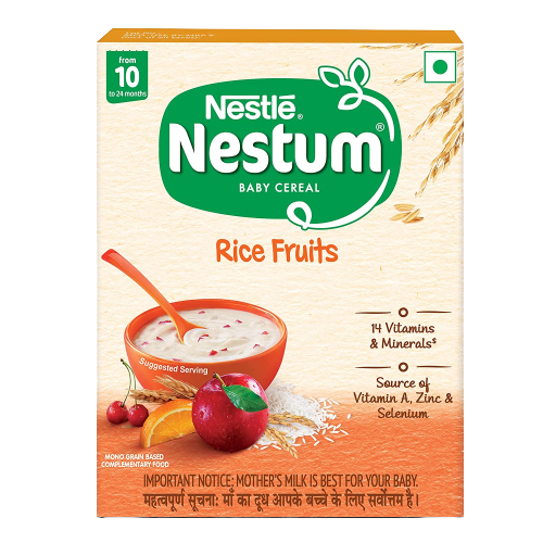 Nestle Nestum Baby Cereal-Rice Fruits (10 to 24 Months) - 300 gm